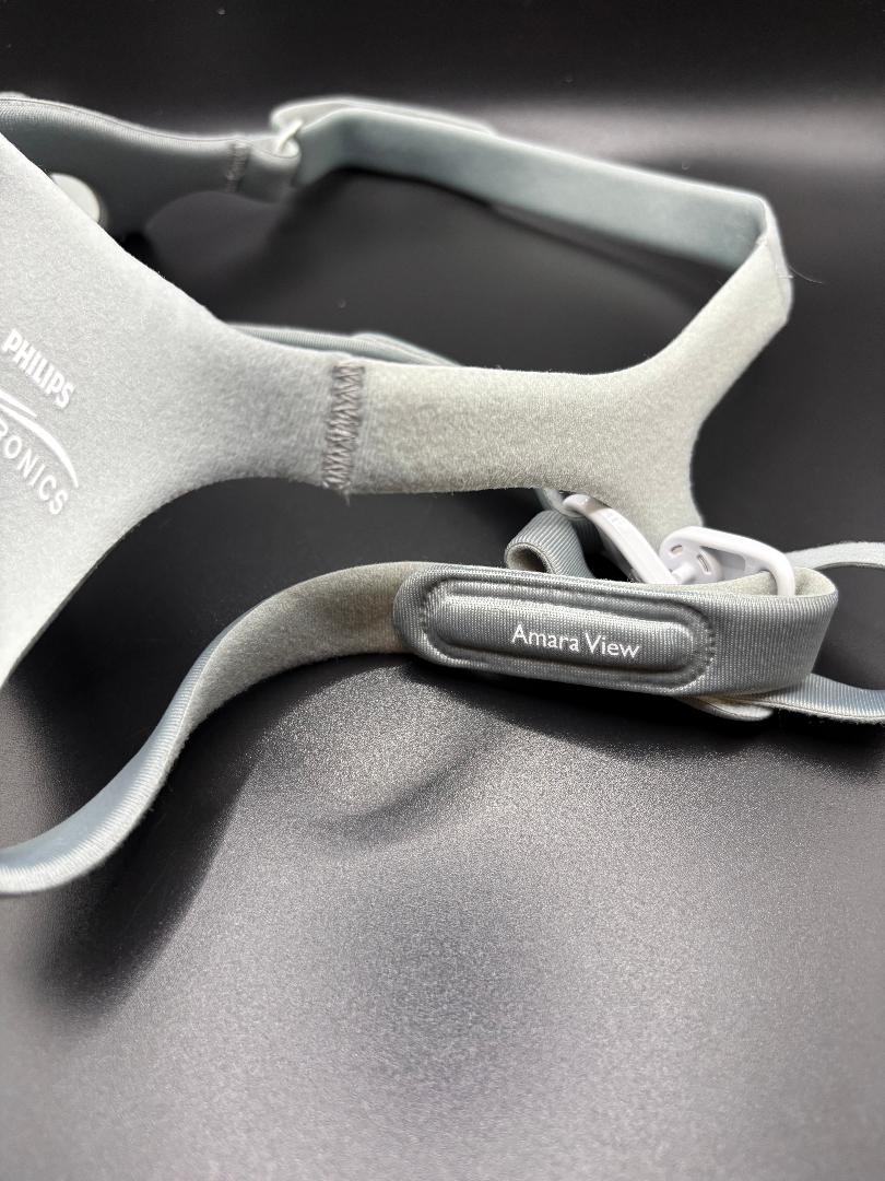 Respironics Amara View headgear with magnetic closures
